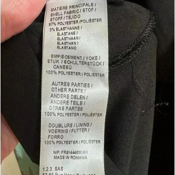 123 Paris bod conscious jumpsuit with bronze inlay. Side pockets, deep V back. - Picture 9 of 9